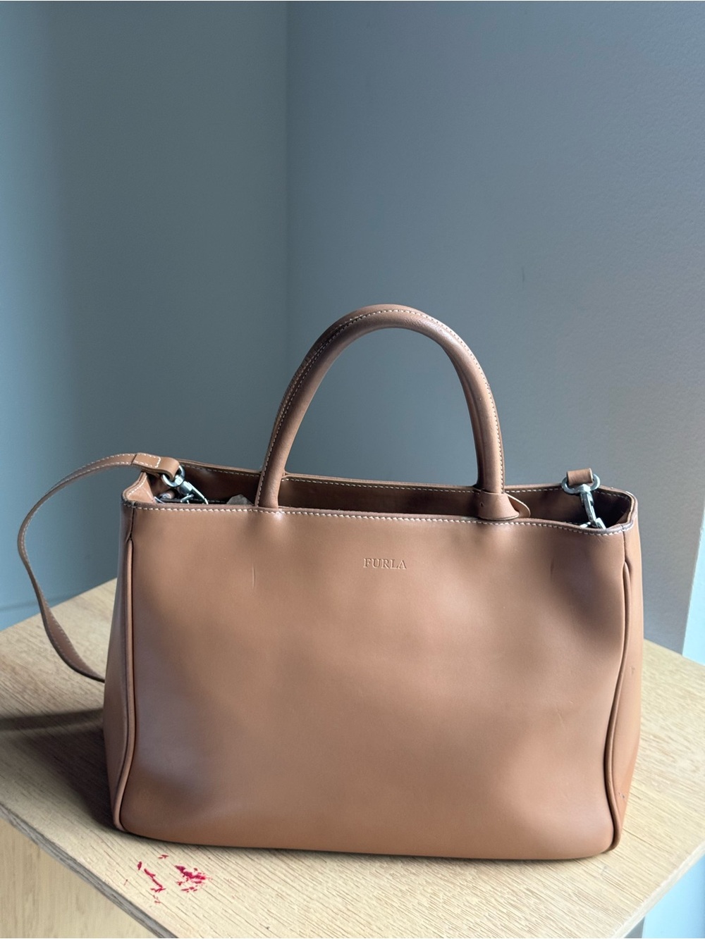 Furla Camel Leather Bag